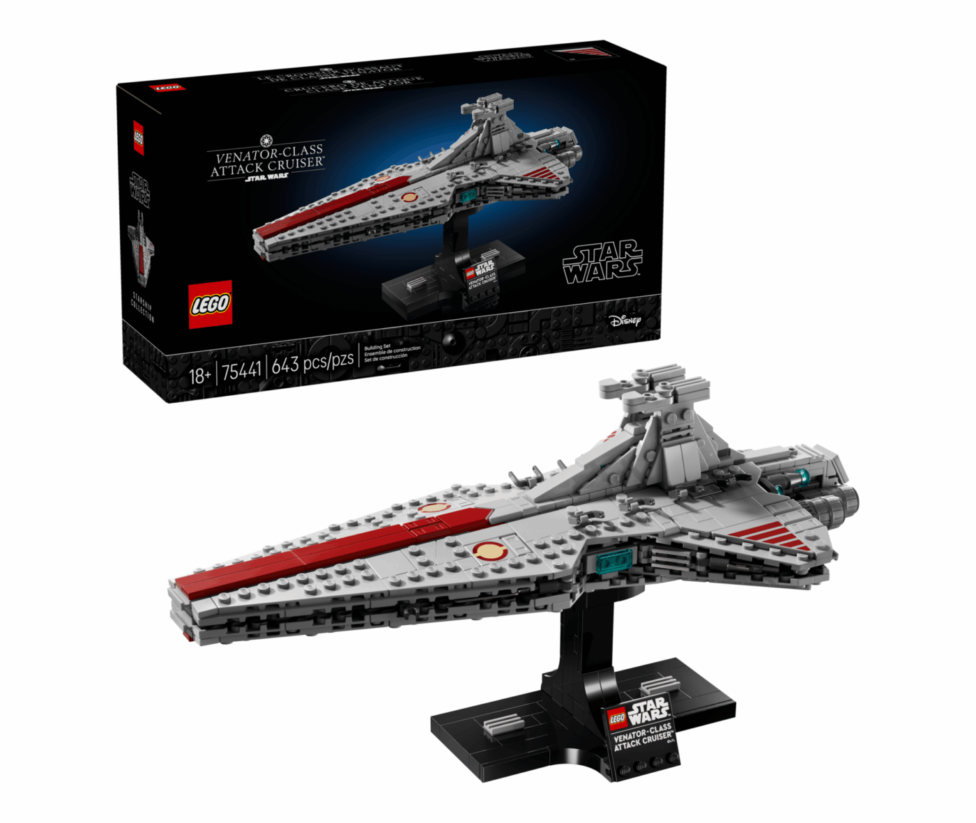LEGO 75441 Venator-class Attack Cruiser set and box