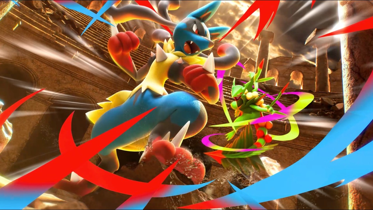 Pokemon TCG Pocket Pulsing Aura update trailer with Mega Lucario ex card