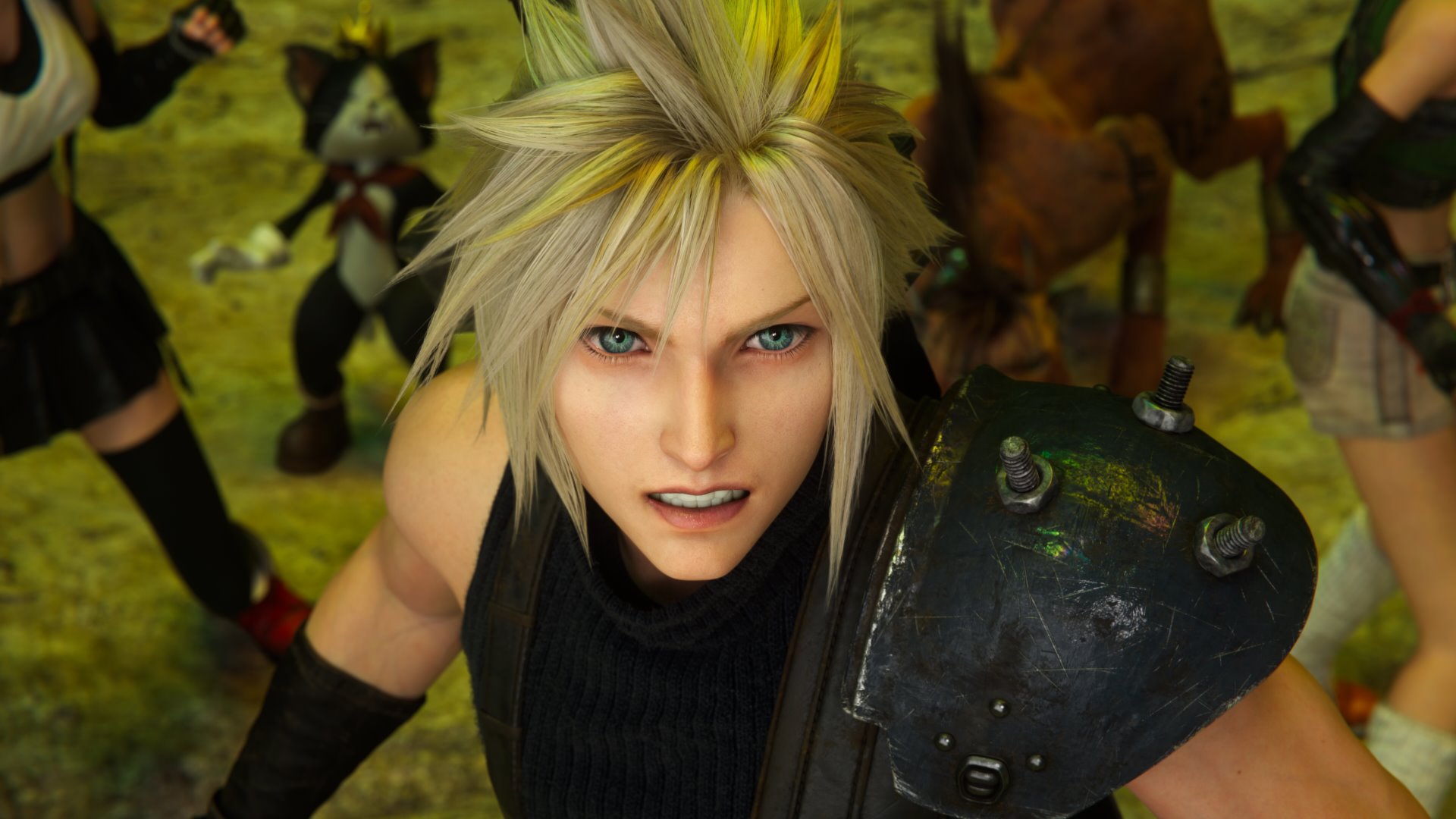 Cloud and party members in an official Final Fantasy VII Rebirth screenshot from Square Enix and Nintendo.